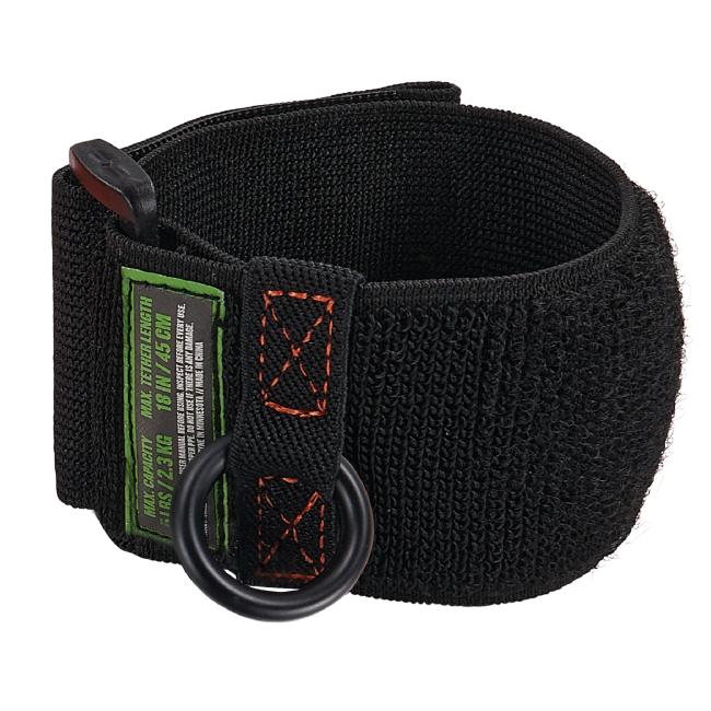 Single of tool wristband with d-ring anchor