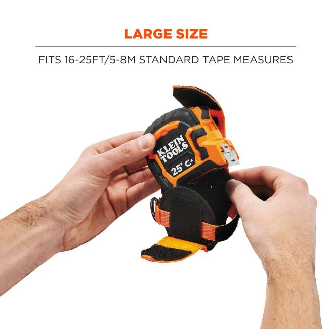 large size: fits 16-25ft/5-8m standard tape measures 