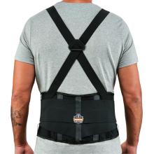 840D Spandex Back Support Brace with sticky fingers on model