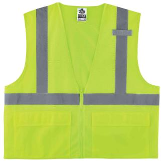 GloWear 8220Z Hi-Vis Safety Vest - Type R, Class 2, Zipper