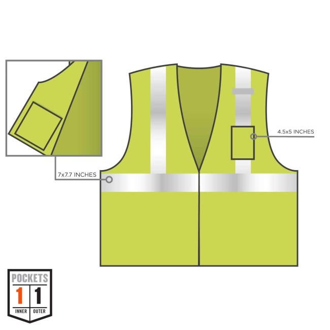 1 inner pocket (7x7.77 inches) and 1 outer pocket (4.5x5 inches) image 3