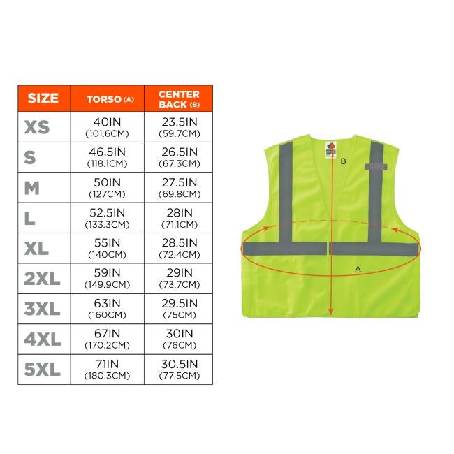 Size Chart for sizes XS-5XL. View size chart before the size selector for better screen reader experience. 
