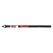 Warehouse racking stabilizer strap laid flat