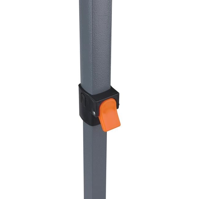 3q view of heavy duty pop up tent locking leg