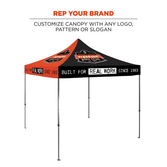 Rep your brand. Customize canopy with any logo, pattern, or slogan.
