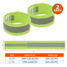 Two size options: S/M measuring 14IN (35.6CM) in length and 2IN (5CM) in width, and L/XL measuring 17IN (44CM) in length and 2IN (5CM) in width. Each pack includes two bands.