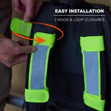 Installation is easy with two hook and loop closures that secure the strap covers in place. The adjustable design allows for quick attachment to a variety of strap widths and types.