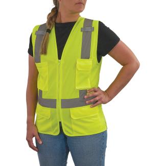 GloWear 8247ZW-S Women’s Hi-Vis Surveyor Vest - Type R, Class 2 Zipper