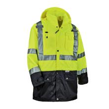 Front of lime hi vis jacket