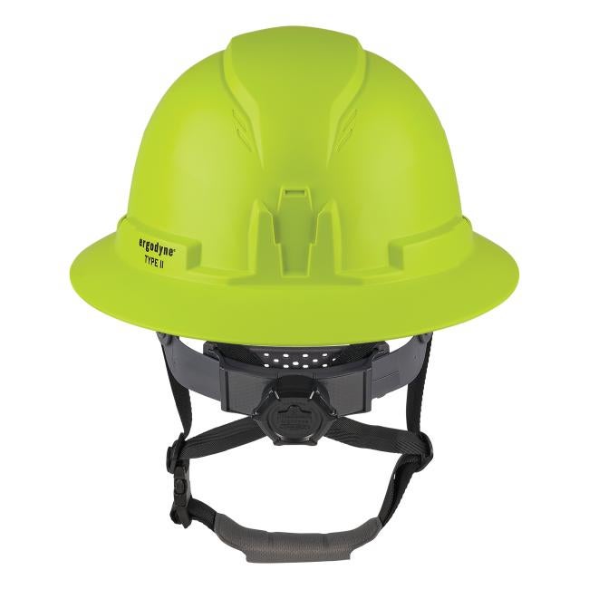 Back view of mips type 2 full brim safety helmet