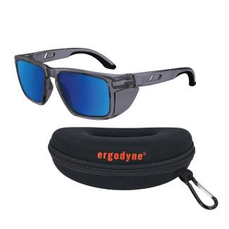 Skullerz SIXTEN Anti-Scratch & Enhanced Anti-Fog Safety Glasses with Side Shields - Polarized, Mirrored Lens