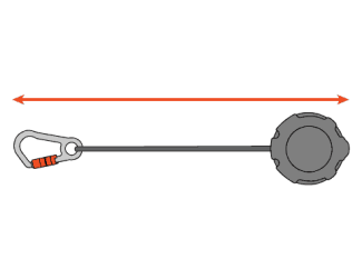 Length measures total length of lanyard